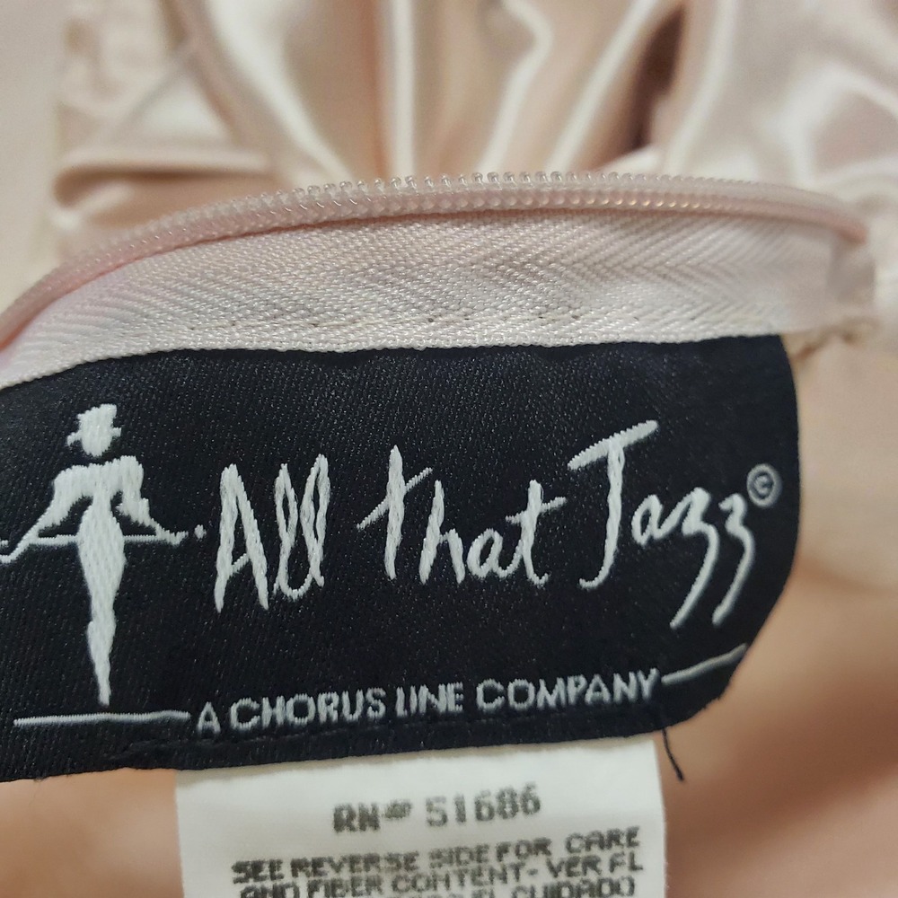 All That Jazz Vtg Empire Waist Satin Gown Size 9/10 Pink Sequin Dress Regency - Picture 5 of 14